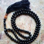 Black agate rosary prayer beads tasbeeh